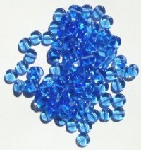 100 6x3mm Transparent Sapphire Disk Beads